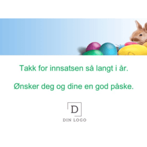 Minimalistiske påskekort med elegant typografi – skreddersydd for bedrifter