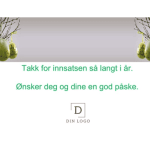 Tilpassede påskekort med vårinspirert blomsterdekor – trykt på miljøvennlig kartong"
