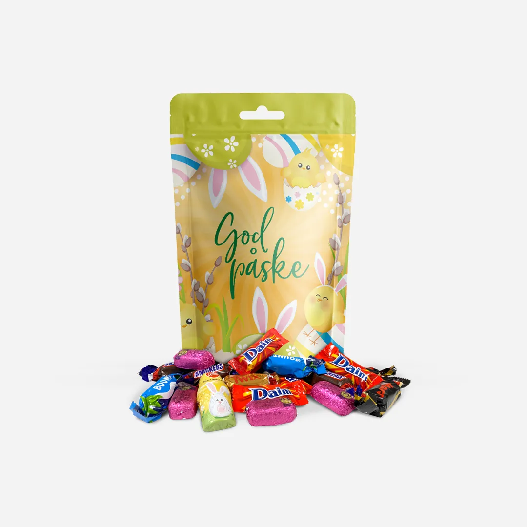 Påskeharens Sjokoladefavoritter - Innhold: Merkesjokolade miks 400g Påskeharens Sjokoladefavoritter